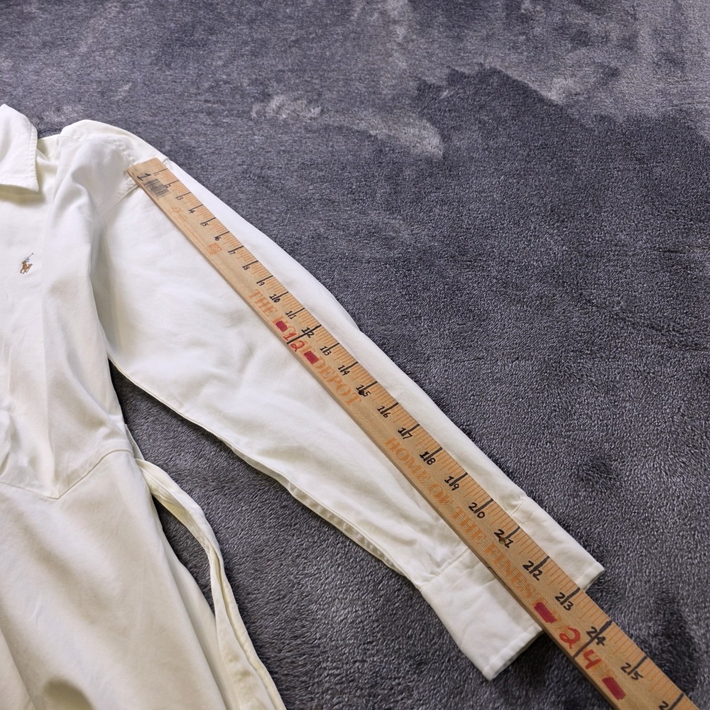 Polo Ralph Lauren Belted Shirt Dress Size 12 Fit Flare Pony Logo Long Sleeve - Picture 8 of 9